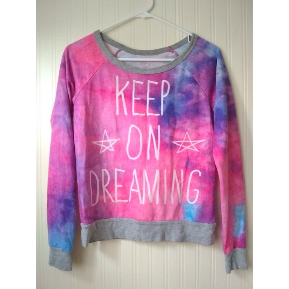 dELiA*s Tops - HP!🌟 "Keep On Dreaming" Tye Dye Sweatshirt